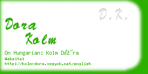 dora kolm business card